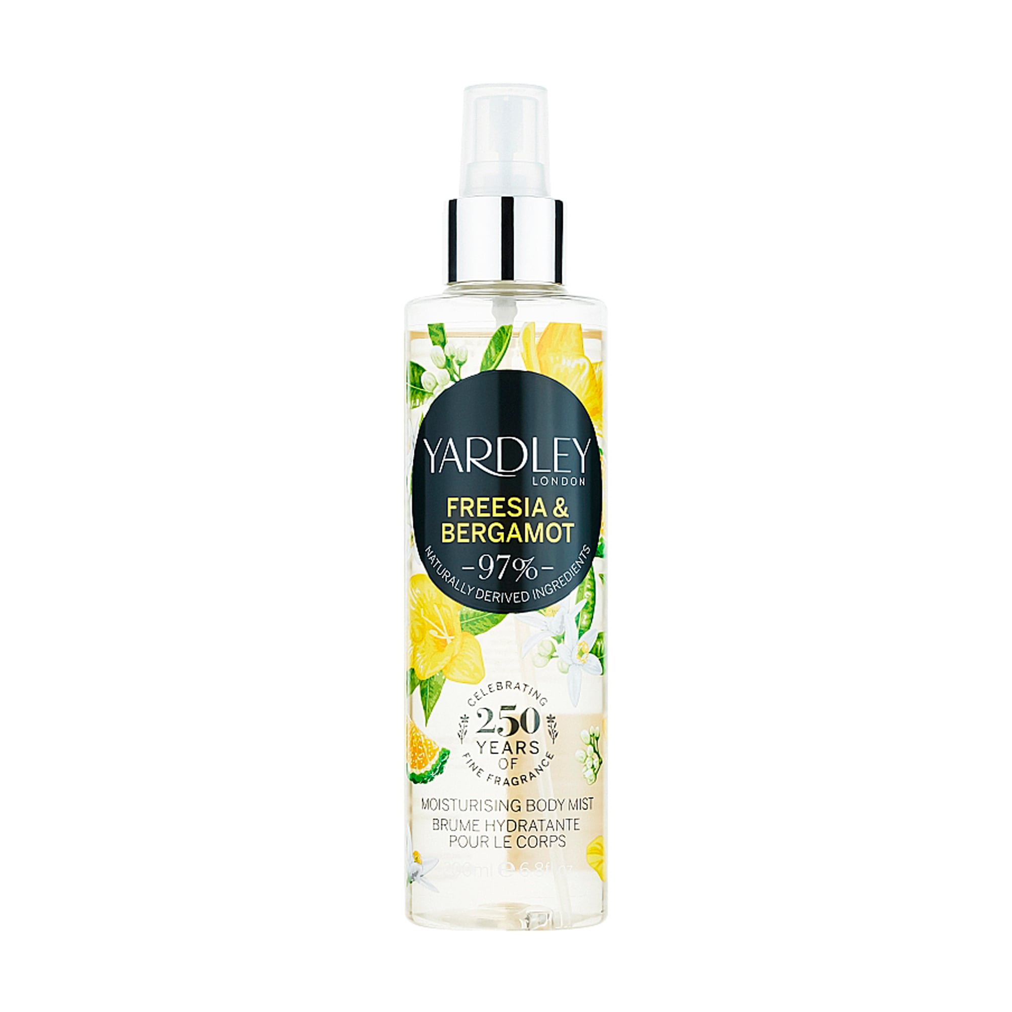 Парфумований спрей для тіла Yardley Freesia &amp; Bergamot Moisturising Fragrance Body Mist жіночий, 200 мл